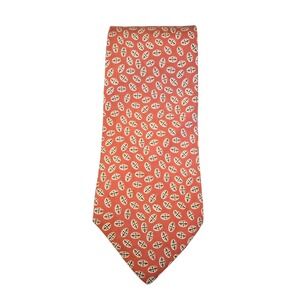 J.Crew 100% Silk Tie Coral Geometric Pattern‎ Men's Necktie Made in USA